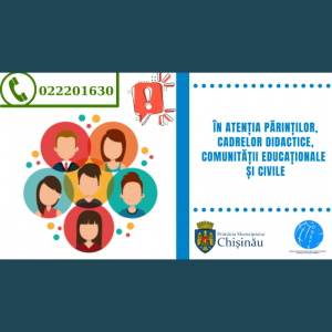 În atenția părinților, cadrelor didactice, comunității educaționale și civile