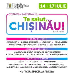 Invitație la festivalul „Te salut, Chișinău!”